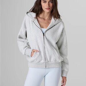 Vuori Pale Grey Heather Restore Full Zip